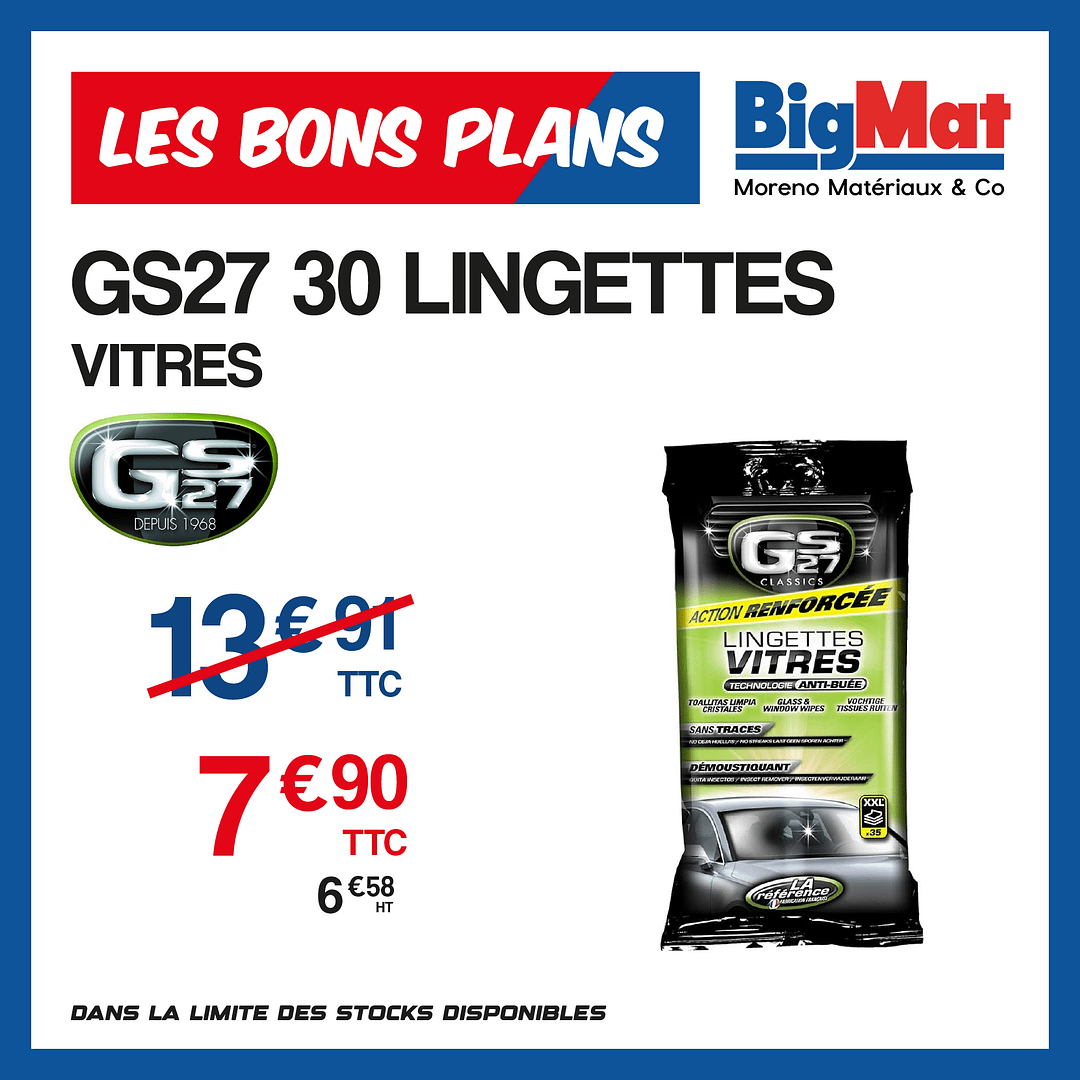 GS27 35 LINGETTES VITRES