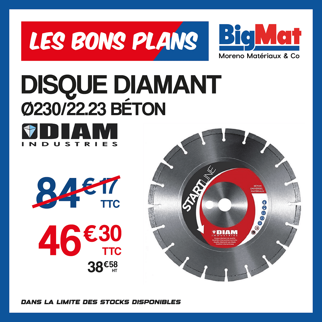 DISQUE DIAMANT Ø230/22.23 BÉTON