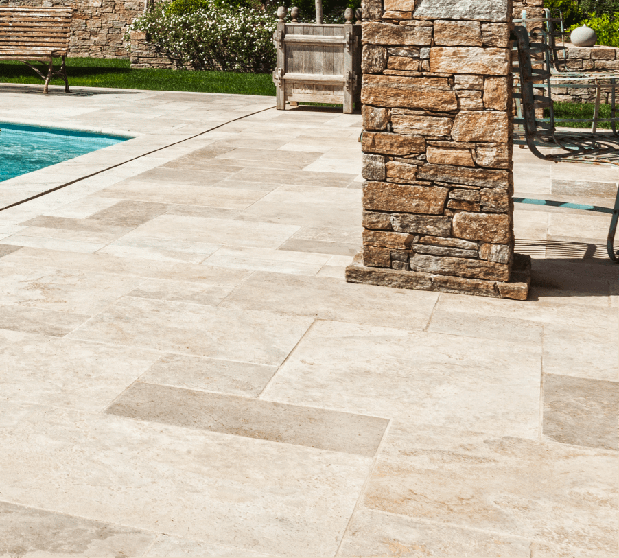 TRAVERTIN MIX BEIGE 2ND CHOIX UNITÉ : M²